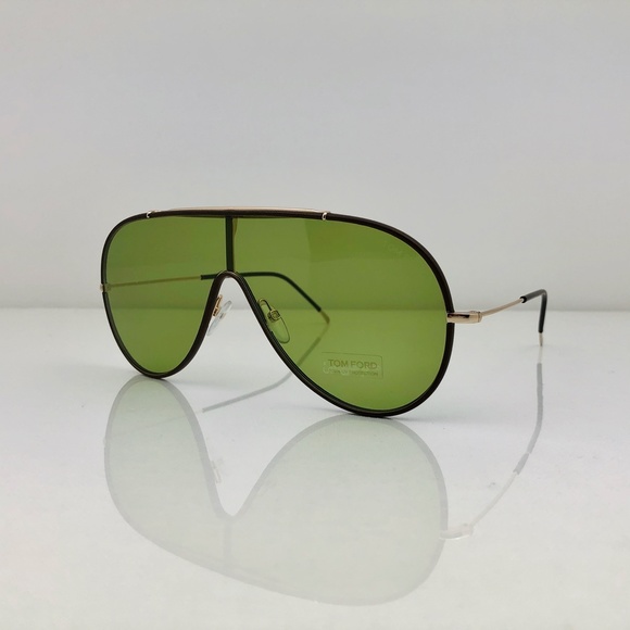 New TOM FORD Mack Aviator Green Lens Sunglasses - Picture 6 of 16